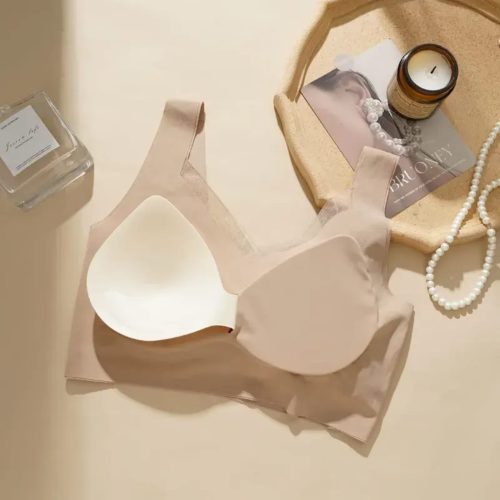 Premium Seamless Mesh V-Neck Push-Up Support Bra - Multi-Color Comfort Set