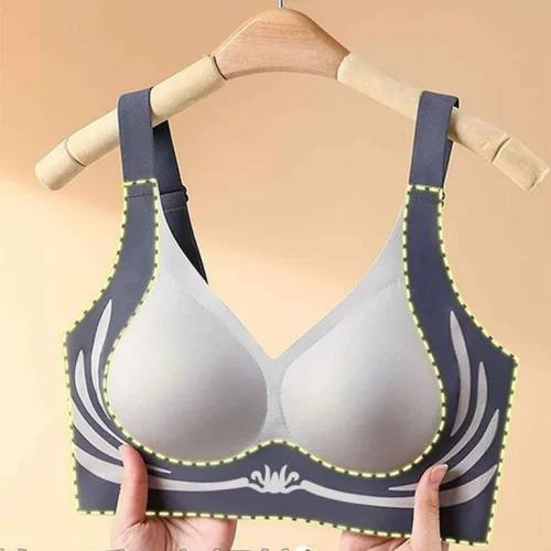 Classic Sports Bras, Anti-Sagging Wireless Push-up Bra Wide Strap Sleep Comfortable Full Coverage Shaping Sports Bra