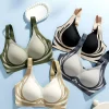 Classic Sports Bras, Anti-Sagging Wireless Push-up Bra Wide Strap Sleep Comfortable Full Coverage Shaping Sports Bra